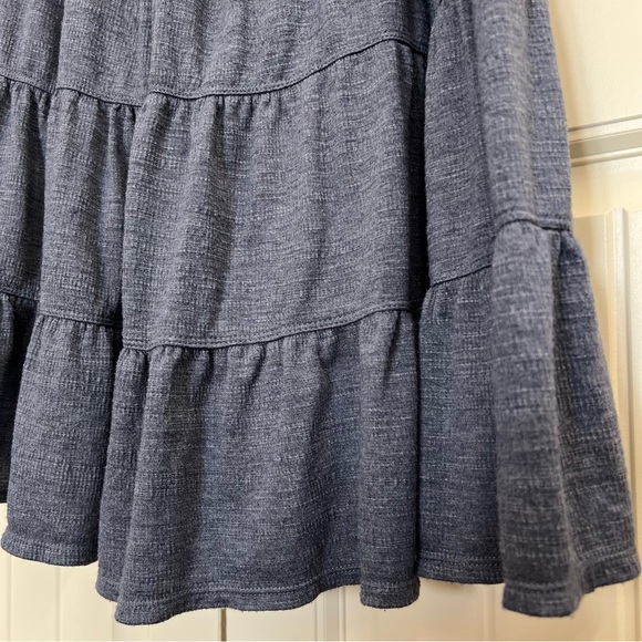 Max Studio Womens Jersey Knit Dress Ruffle Sleeves Tiered Skirt in Blue, Size S - Picture 3 of 8